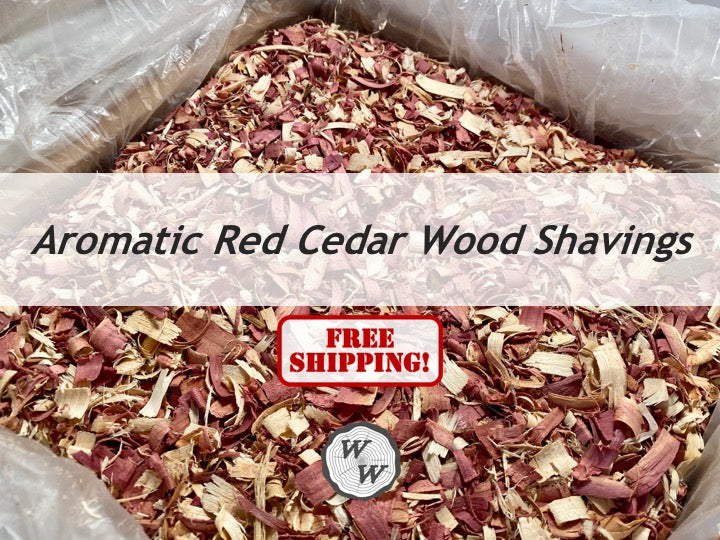100 Organic Fresh Cedar Shavings for Cedar Sachets, Pet Bedding, Natu