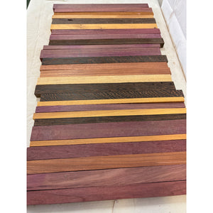 Purpleheart & Exotics - 16" Scrap - Cutting Board Accents, Turning Wood, Crafts - Free Shipping!