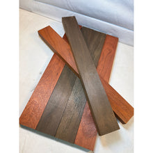 3/4 x 2 x 24 (6-pack) Variety Exotic Wood Cutting Board Kit! Includes Bloodwood & Peruvian Walnut - Free Shipping!