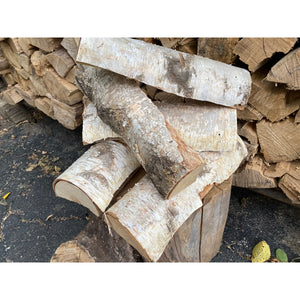 Natural Split White Birch Logs - 5-packs - Great for Burning and Beautiful Seasonal Decor - Free Shipping!