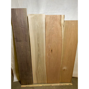 Variety Pack Wood Lumber- Walnut, Maple, Cherry - Great for Woodworking & Other Craft Projects -Free Shipping!