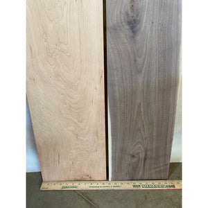 3/4 x 9 to 10 x 45 2-pack Walnut & Cherry Wood Lumber - Woodworking, Shelving, Furniture Making, Other Craft Projects -Free Shipping!