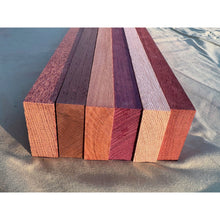 3/4 x 2 x 16 (6-pack) Variety Exotic Wood Cutting Board Kit! Purpleheart, Bloodwood, Leopardwood and More - Free Shipping!