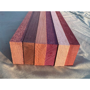 3/4 x 2 x 16 (6-pack) Variety Exotic Wood Cutting Board Kit! Purpleheart, Bloodwood, Leopardwood and More - Free Shipping!