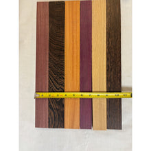 Sticks - 16" Variety Exotic Species Scrap - 6-pack - Cutting Board Accents, Woodworking, Wood Craft - Free Shipping!