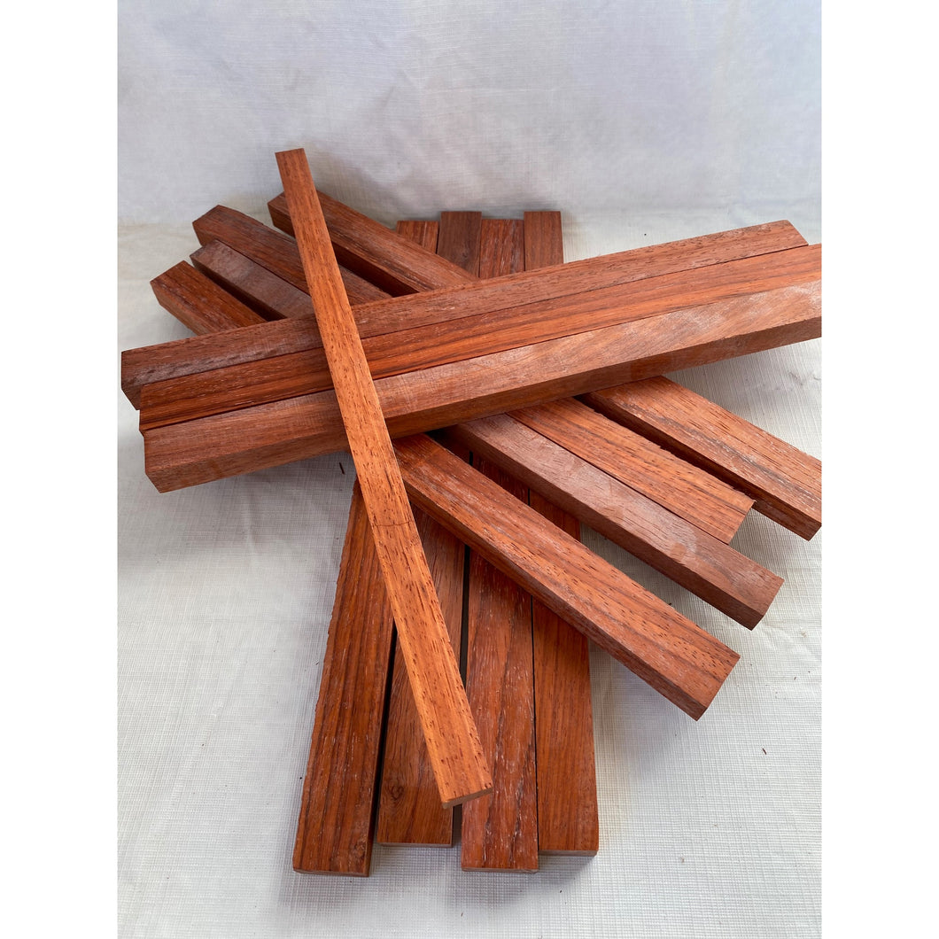 Bright Red Padauk Cutting Board Sticks - 16