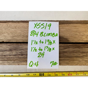 Black Limba Exotic 8/4 Thick Scrap Sticks - 24" (4-pack) - Turning Wood Blanks, Cutting Boards, Woodworking, Wood Craft - Free Shipping!