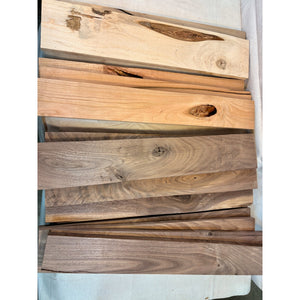 Box of Black 24" Mostly Walnut Sign Blanks / Rustic Wood Lumber for Crafts, CNC, Laser
