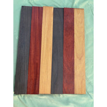 3/4 x 2 x 24 (6-pack) Exotic Wood Variety Cutting Board Kit! Osage Orange, Peruvian Walnut, Padauk - Free Shipping!