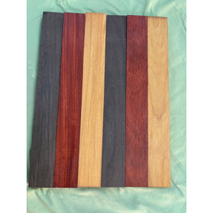 3/4 x 2 x 24 (6-pack) Exotic Wood Variety Cutting Board Kit! Osage Orange, Peruvian Walnut, Padauk - Free Shipping!