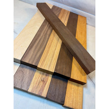 3/4 x 2 x 24 (10-pack) Exotic Wood Cutting Board Kit! Osage Orange, Peruvian Walnut, Canarywood