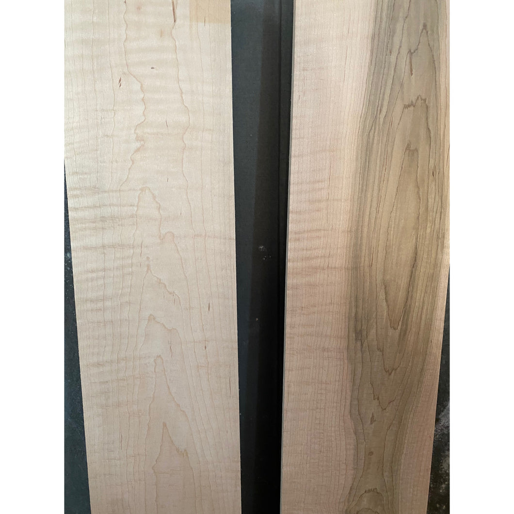 3/4 x 7 x 45 2-pack Curly Natural Maple Wood Lumber - Woodworking, Shelving, Furniture Making, Other Craft Projects -Free Shipping!