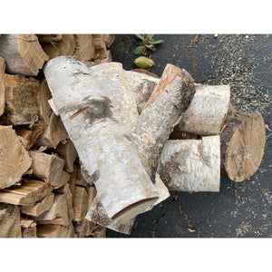 Natural Split White Birch Logs - 5-packs - Great for Burning and Beautiful Seasonal Decor - Free Shipping!