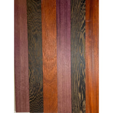 3/4 x 2 x 24 (6-pack) Variety Exotic & Domestic Wood Cutting Board Kit! Includes Purpleheart, Wenge, and Padauk - Free Shipping!