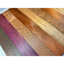 3/4 x 2 x 24 (10-pack) Exotic Wood Cutting Board Kit! Leopardwood, Bloodwood, Purpleheart and More