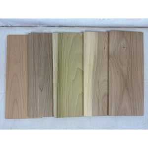 1/4 x 5 x 12" (apx 10 pcs) Thin Variety Species Wood Boards for Crafting, Laser Engraving, CNCing