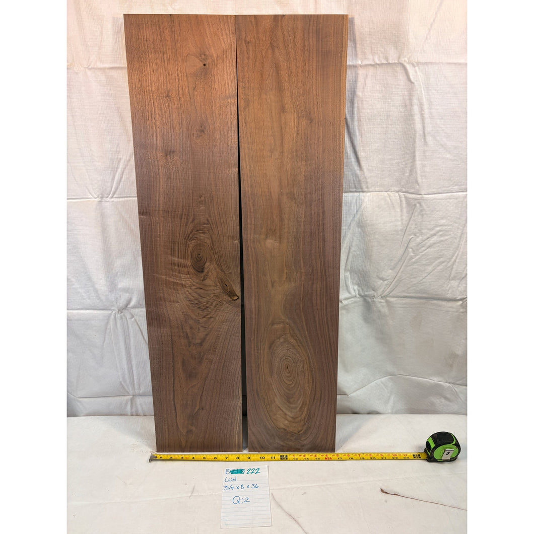 Nicely Figured Walnut Wood Boards - 2-pack - Boards for Woodworking, Sign Making, Cutting Boards and More!