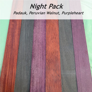 3/4 x 2 x 24 (6-pack) Variety Exotic & Domestic Wood Cutting Board Kit! Includes Purpleheart, Peruvian Walnut, and Padauk - Free Shipping!