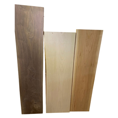 Variety Pack Wood Lumber- Walnut, Maple, Cherry - Great for Woodworking & Other Craft Projects -Free Shipping!