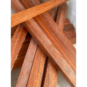 Bright Red Padauk Cutting Board Sticks - 16" 12-pack - Cutting Board Accents, Woodworking, Wood Craft - Free Shipping!