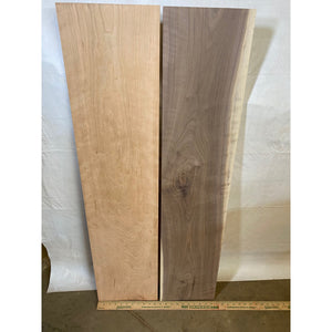 3/4 x 9 to 10 x 45 2-pack Walnut & Cherry Wood Lumber - Woodworking, Shelving, Furniture Making, Other Craft Projects -Free Shipping!