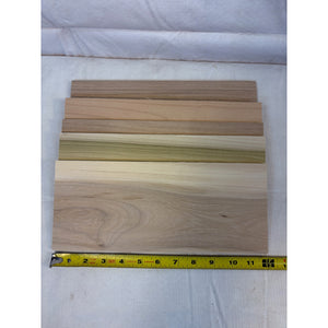 1/4 x 5 x 12" (apx 10 pcs) Thin Variety Species Wood Boards for Crafting, Laser Engraving, CNCing