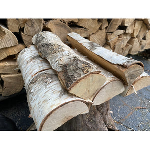 Natural Split White Birch Logs - 5-packs - Great for Burning and Beautiful Seasonal Decor - Free Shipping!