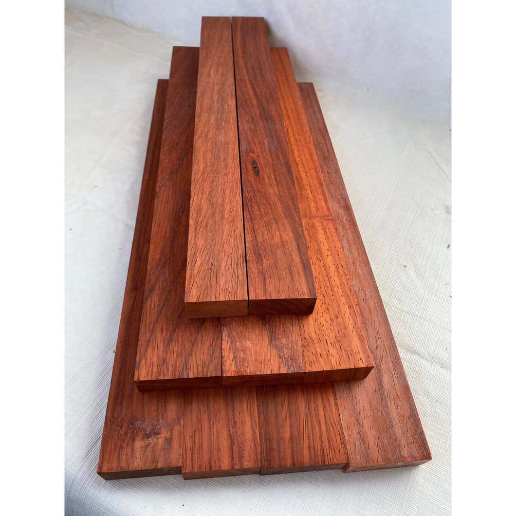 Bright Red Padauk Cutting Board Sticks - 16