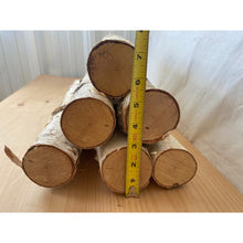 Natural Medium White Birch Logs - 2" to 3.5" Diameter Logs - Qty 5 Logs - Great for Crafting and Seasonal Decor - Free Shipping!