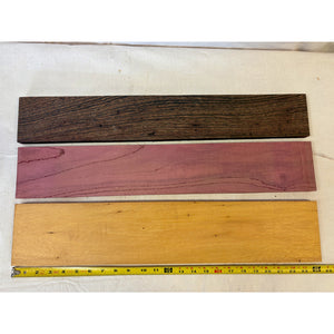 Variety Exotic Species Scrap Cutting Board Sticks - 24" Multi-pack - Cutting Board Accents, Woodworking, Wood Craft - Free Shipping!