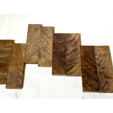 Quilted Walnut Knife Scales / Gun Grips (4-pack) - Stunning Grain Pattern! Free Shipping!