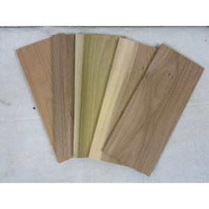 1/4 x 5 x 12" (apx 10 pcs) Thin Variety Species Wood Boards for Crafting, Laser Engraving, CNCing