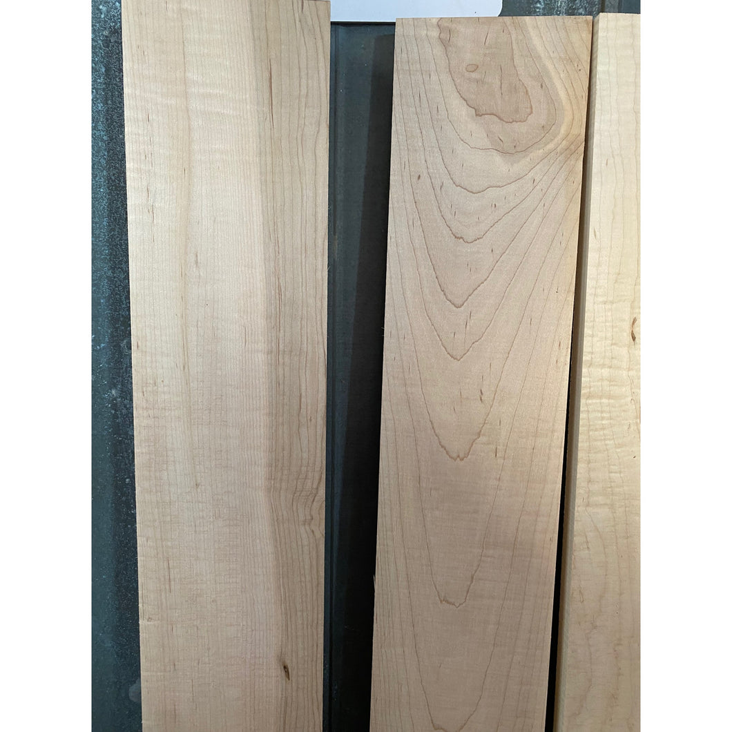 3/4 x 4-5 x 45 3-pack Curly Natural Maple Wood Lumber - Woodworking, Shelving, Furniture Making, Other Craft Projects -Free Shipping!