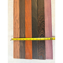 Variety Exotic Species Scrap Cutting Board Sticks - 24" 6-pack - Cutting Board Accents, Woodworking, Wood Craft - Free Shipping!