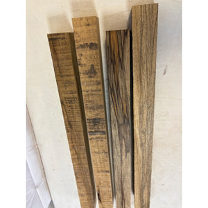 Black Limba Exotic 8/4 Thick Scrap Sticks - 24" (4-pack) - Turning Wood Blanks, Cutting Boards, Woodworking, Wood Craft - Free Shipping!