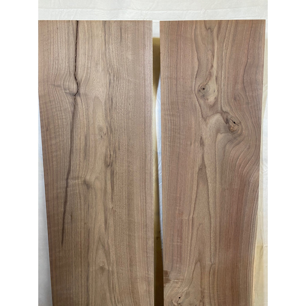 Wide Walnut Wood Lumber - 3/4 x 11-12 x 45 (2-pk) - Woodworking, Epoxy Pouring, Sign Making