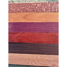 3/4 x 2 x 24 (6-pack) Variety Exotic Wood Cutting Board Kit! Purpleheart, Bloodwood, Leopardwood and More - Free Shipping!