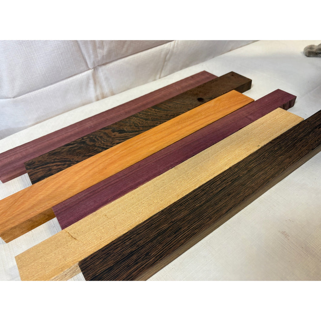 Variety Exotic Species Scrap Cutting Board Sticks - 16