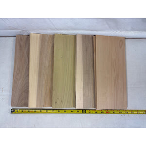 1/4 x 5 x 12" (apx 10 pcs) Thin Variety Species Wood Boards for Crafting, Laser Engraving, CNCing