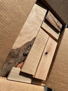 Kiln Dried Scrap Wood Box - Variety of Species - Variety of Thicknesses - Great for Firewood and Woodworking Projects