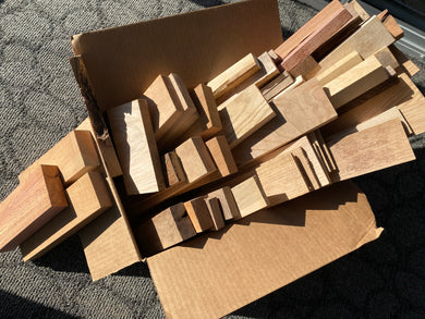 Kiln Dried Scrap Wood Box - Variety of Species - Variety of Thicknesses - Great for Firewood and Woodworking Projects