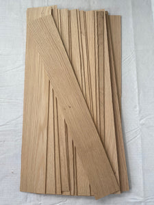 Red Oak 1/16" Thin Narrow Wood Boards (20-pack) @ Varying Dimensions - Apx. 1/16 x 2-3" x 10-19" - Free Shipping!