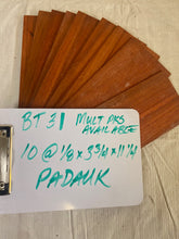 Thins: Padauk 1/8" Thin Wood Boards (10-pack) - Free Shipping!