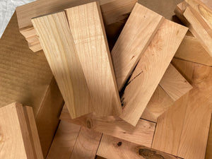 Box of Small Wood Pieces - All Cherry - Great for all kinds of crafts and woodworking projects! Free Shipping!