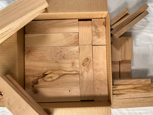 Box of Small Wood Pieces - All Cherry - Great for all kinds of crafts and woodworking projects! Free Shipping!