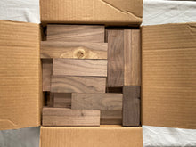 Box of Small Wood Pieces - All Walnut - Great for all kinds of crafts and woodworking projects! Free Shipping!