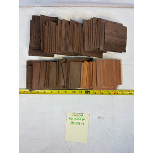 1/8 x 3-1/2 x 5" (apx 66 pcs) Thin Walnut Wood Boards for Crafting, Laser Engraving, CNCing