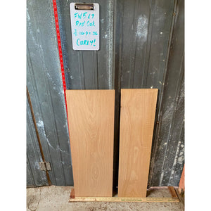 3/4 x 9-12 x 32 2-pack Red Oak Curly Wood Lumber - Gorgeous! - Woodworking, Shelving, Furniture Making, Other Craft Projects -Free Shipping!