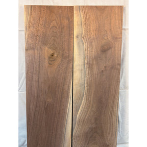Striking Figured Sappy Walnut Wood Boards - 2-pack - Rustic Boards for Woodworking, Sign Making, Cutting Boards and More!