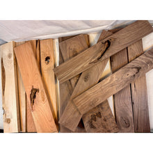 Box of Black 24" Mostly Walnut Sign Blanks / Rustic Wood Lumber for Crafts, CNC, Laser